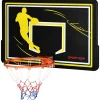 Panier de basket mural - structure acier - accessoires montage inclus - noir