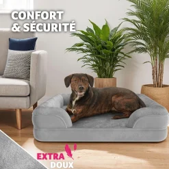 Panier pour chien orthopédique Kimba avec bordure haute