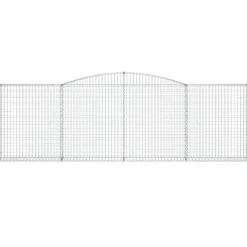 Paniers a gabions arques 5 pcs 400x30x120/140 cm Fer galvanise