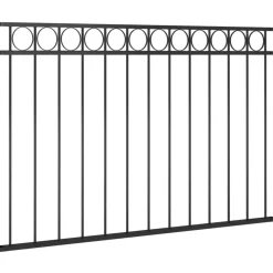 Panneau de cloture Acier 1,7x1 m Noir