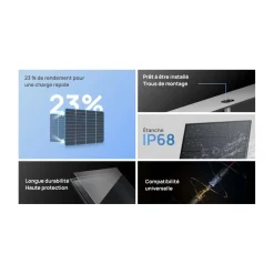 Panneau solaire rigide 100W (2 pièces)