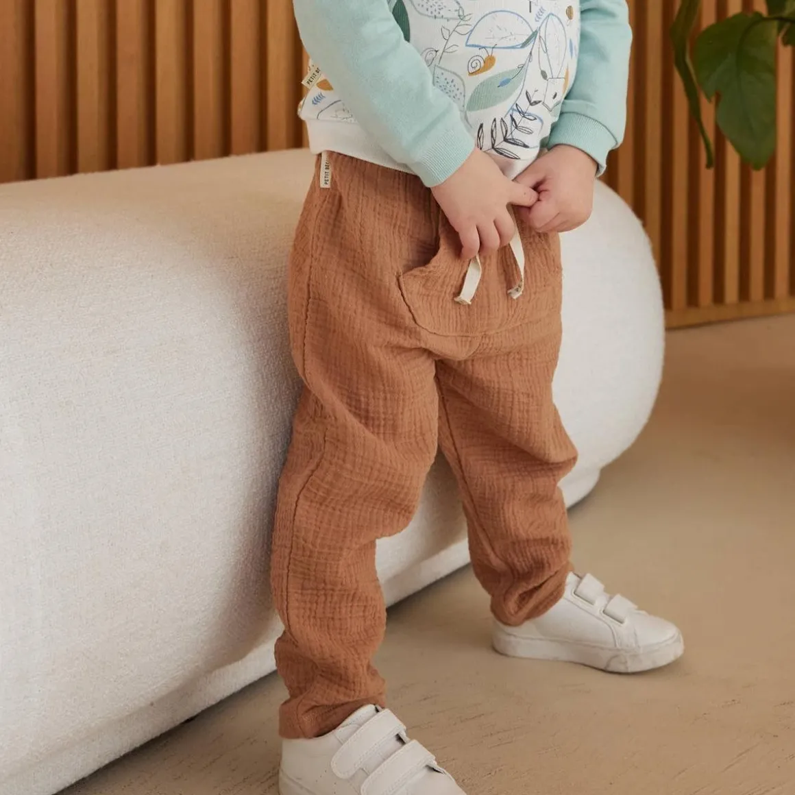 Pantalon bébé en gaze de coton Petit Envahisseur