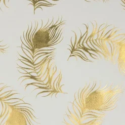 Papier calque japonais 90 g/ m² - 30 x 30 cm - Plumes dorées