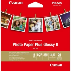 Papier photo Plus Glossy II PP-201 - 20 feuille(s) - 13 x 13 cm - 265 g/m²