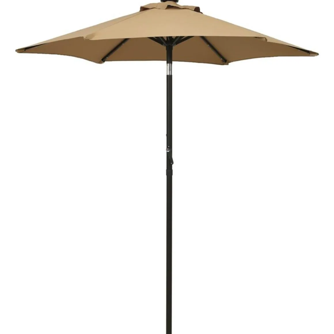 Parasol de jardin avec lumieres LED taupe 200x211 cm aluminium