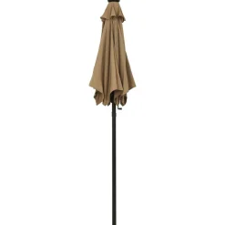 Parasol de jardin avec lumieres LED taupe 200x211 cm aluminium