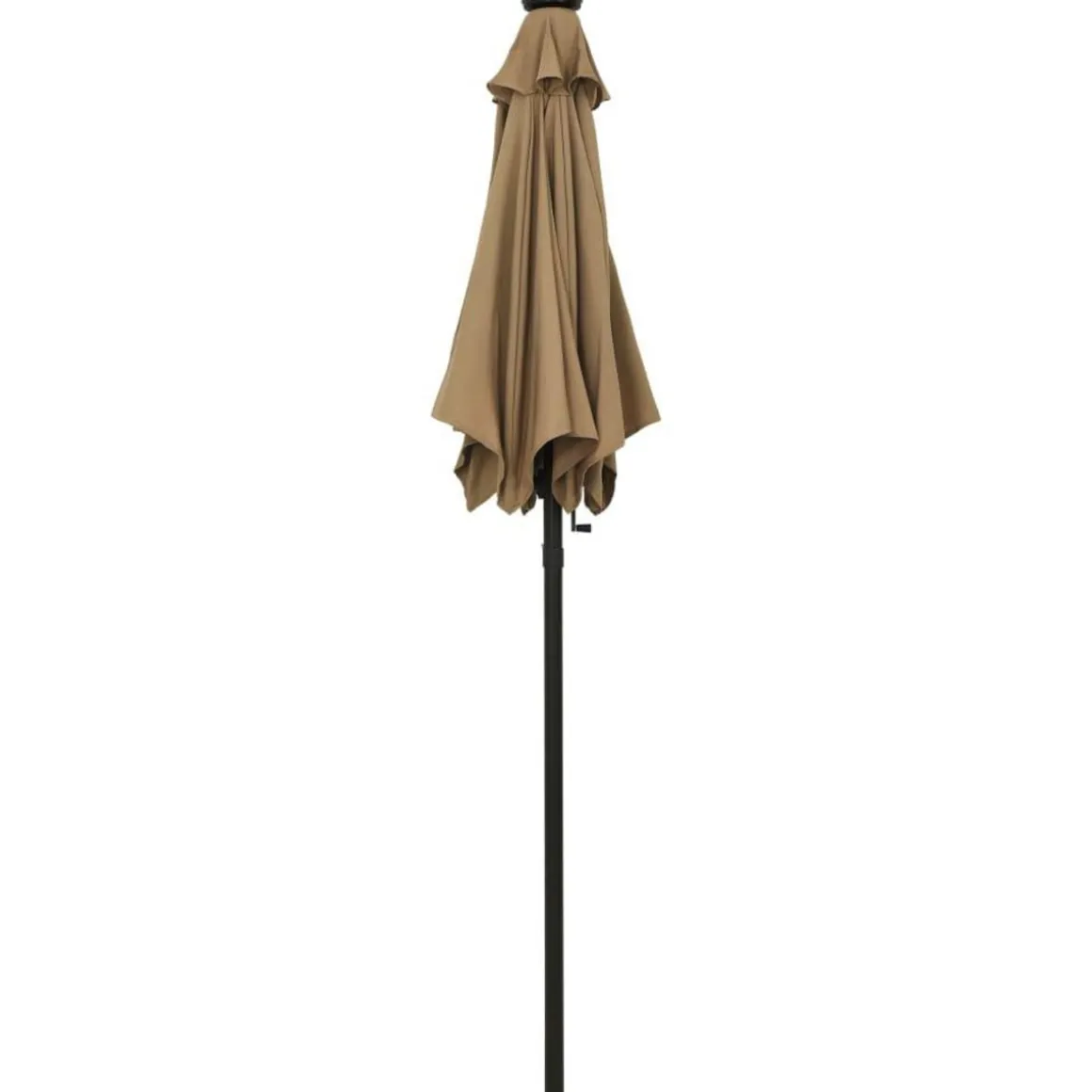 Parasol de jardin avec lumieres LED taupe 200x211 cm aluminium