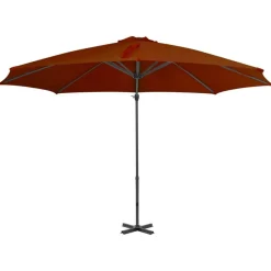 Parasol de jardin en porte-a-faux avec mat en aluminium