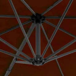 Parasol de jardin en porte-a-faux avec mat en aluminium