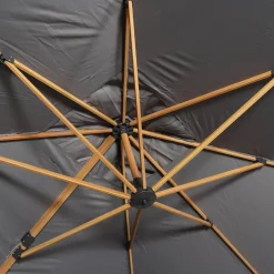 Parasol déporté rectangulaire 3x4m - Wimereux - Parasol excentré inclinable dans 5 positions, rotatif à 360° + Dalles à lester 50x50cm