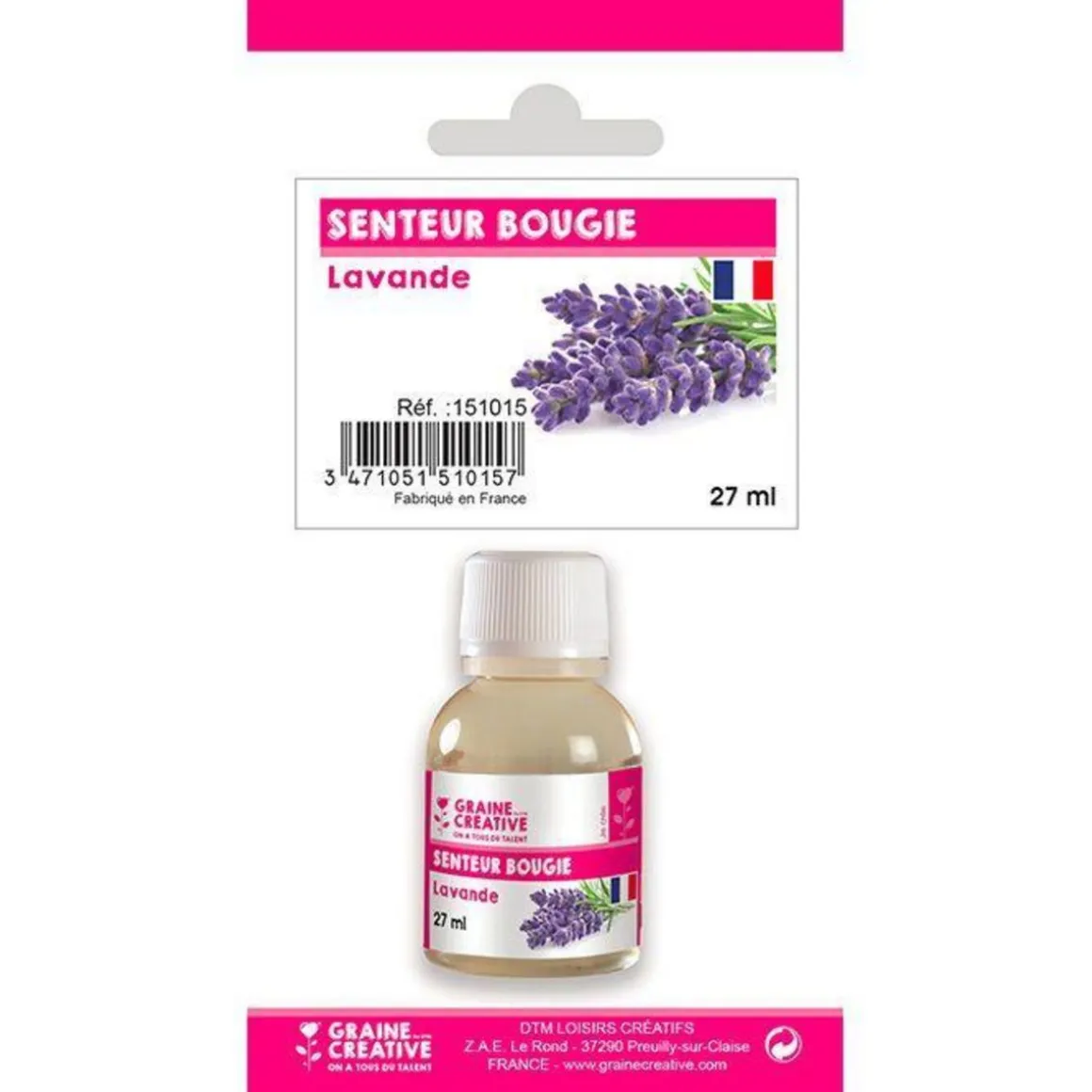 Parfum pour bougies 27 ml - Senteur lavande