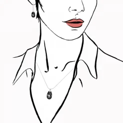 Parure collier et boucles d'oreilles SC Crystal ornée de Cristaux scintillants