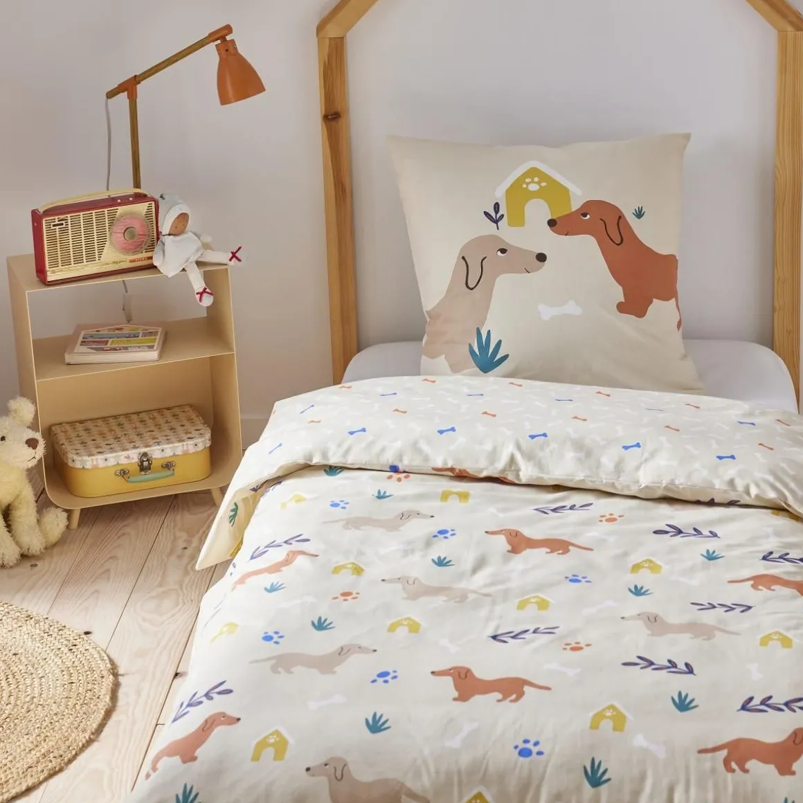 Parure de lit enfant en coton 57 fils imprimé