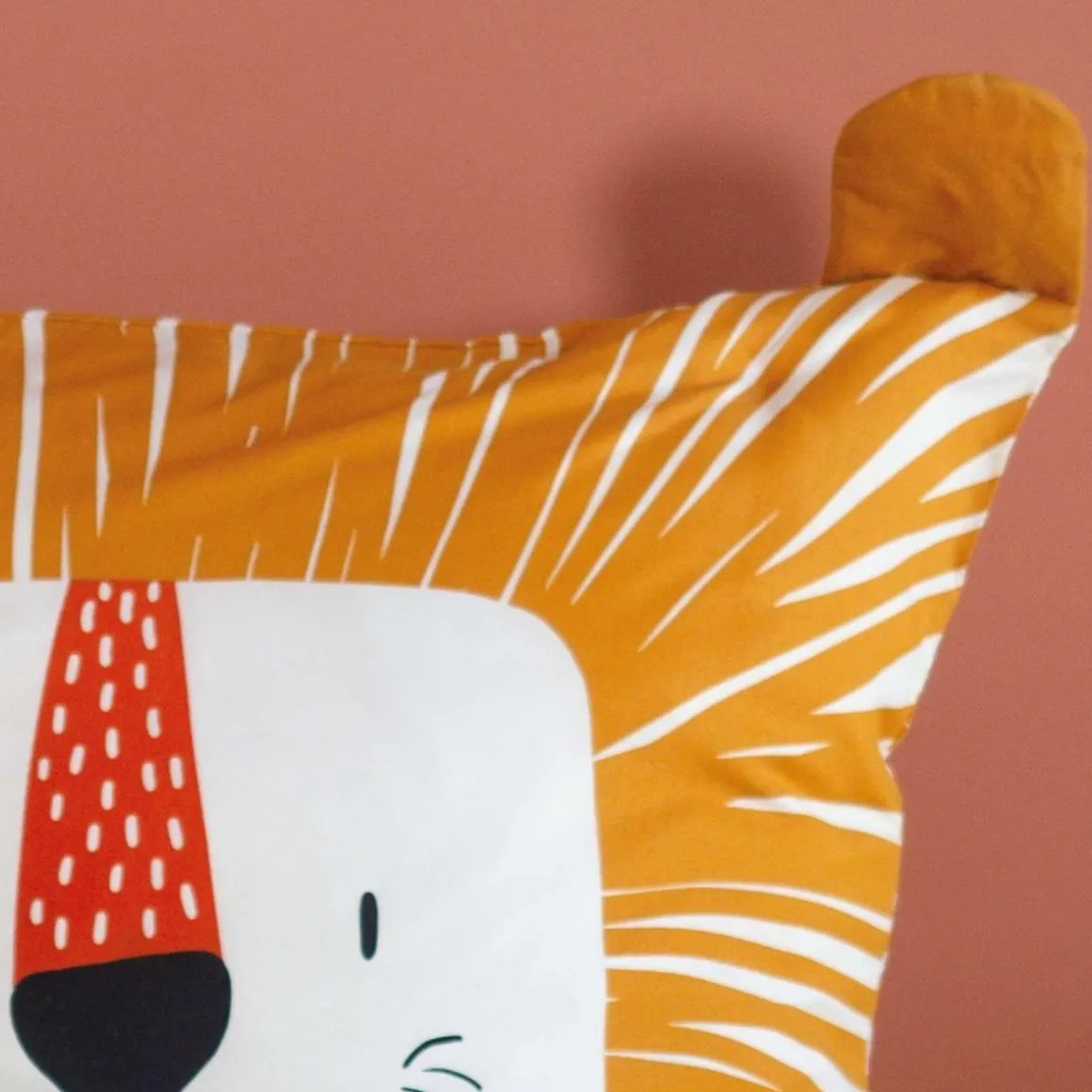 Parure de lit enfant Lion - 100% polyester 72g/m² - 140 x 200 cm