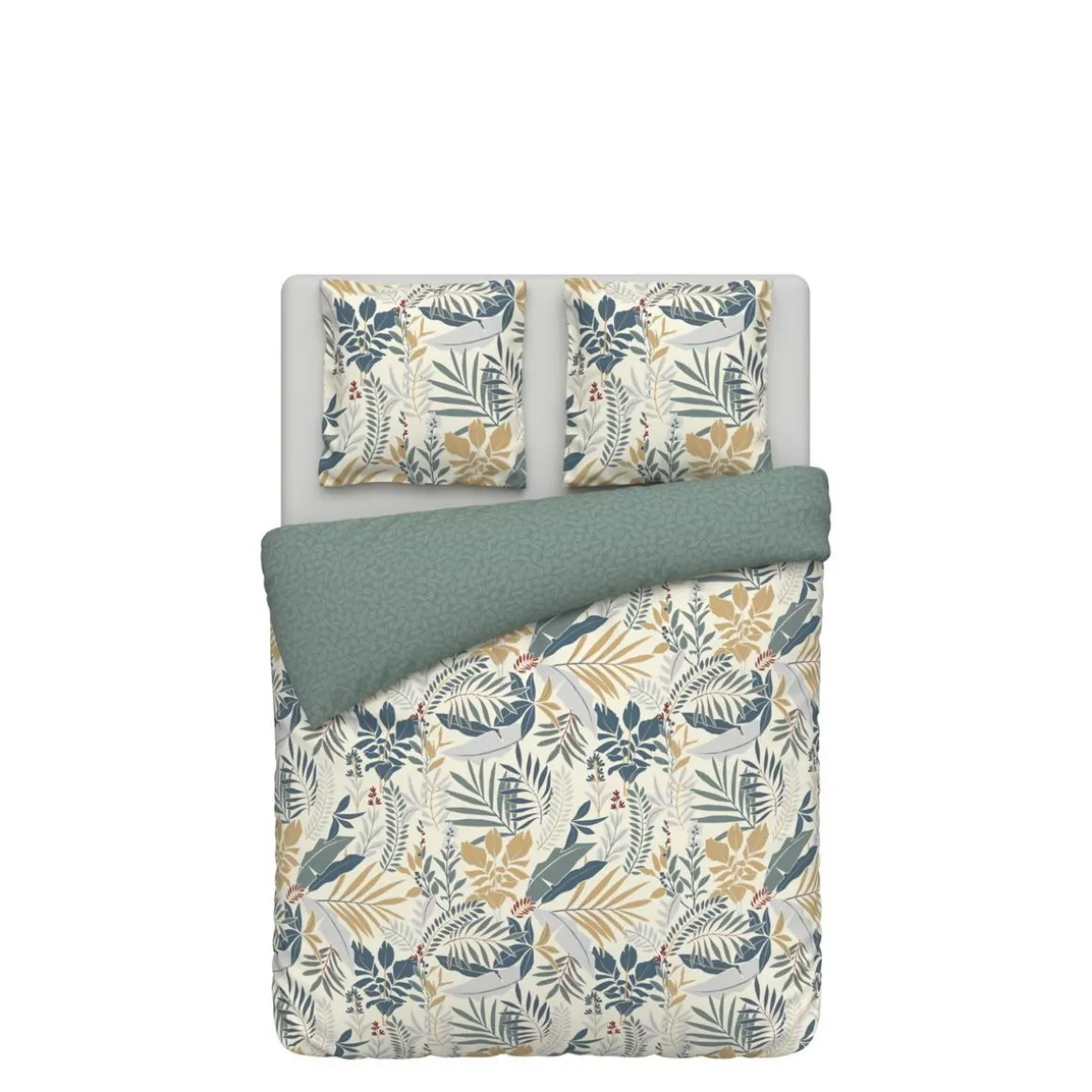 Parure housse de couette en satin de coton TAHINA