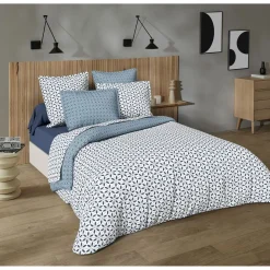 Parure housse de couette en microfibre imprimé BRUMEL