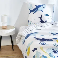 Parure housse de couette enfant en coton MARIN