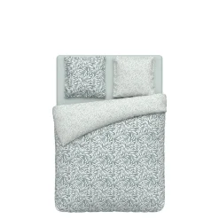 Parure housse de couette en microfibre motif végétal MARISA