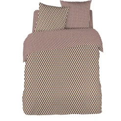 Parure housse de couette en polycoton 52 fils + drap housse offert GINO