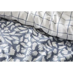 Parure housse de couette en coton MOLLY BLUE