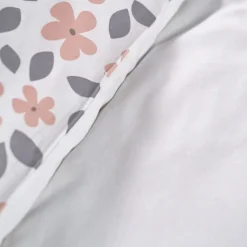 Parure housse de couette enfant en Coton 57 Fils motif floral CAPUCINE