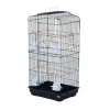PawHut Cage à oiseaux volière avec mangeoires perchoirs plateau amovible dim. 48L x 36l x 91H cm métal PS noir