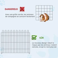 PawHut Parc enclos pour chiens chiots animaux domestiques diamètre 158 cm 8 panneaux 71L x 61H cm noir