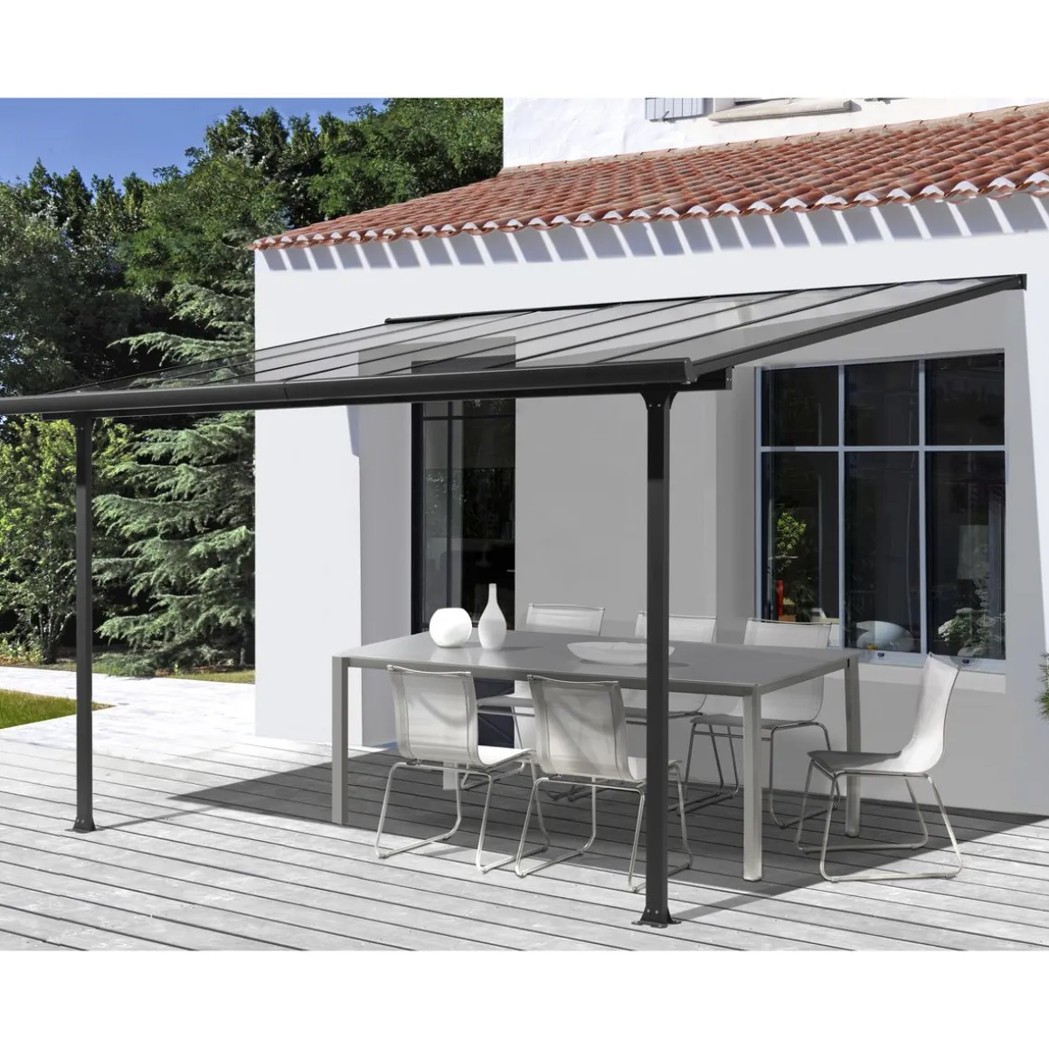 Pergola - Adossée - Aluminium - 9-21m²