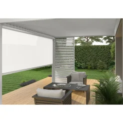 Pergola bioclimatique - Adossée - Blanche - 3x4m - OMBREA