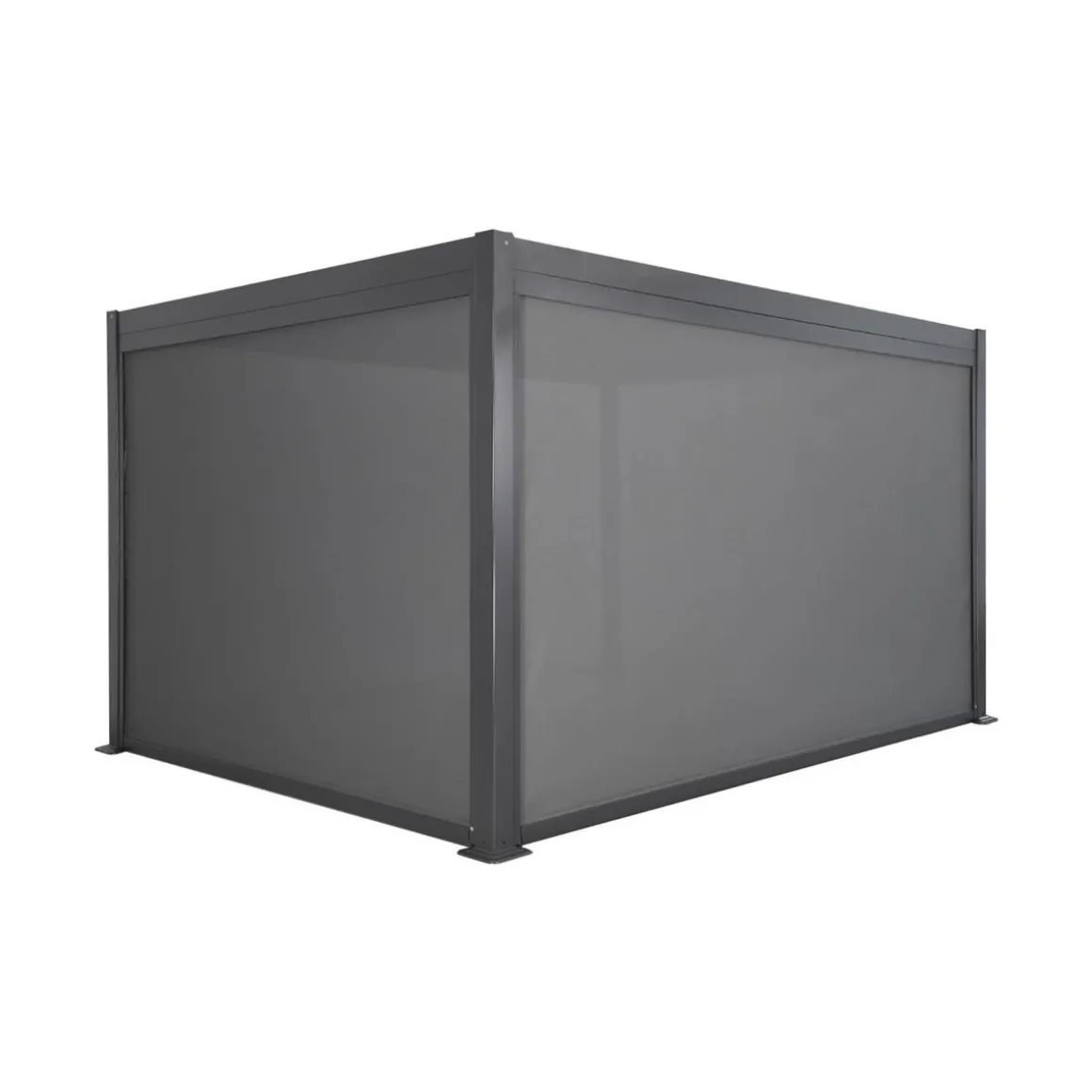 Pergola bioclimatique. aluminium et acier. 3x4m avec store 3m + store 4m