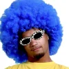 Perruque Afro Extra Large Bleu