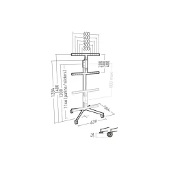Pied TV KANA1400XL BOIS 40 à 80 pouces