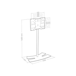 Pied TV TV LUX-UP 1600XL 40-75P Black