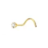 Piercing Or Jaune 18 Carats 750/000 et Zirconium - Nez