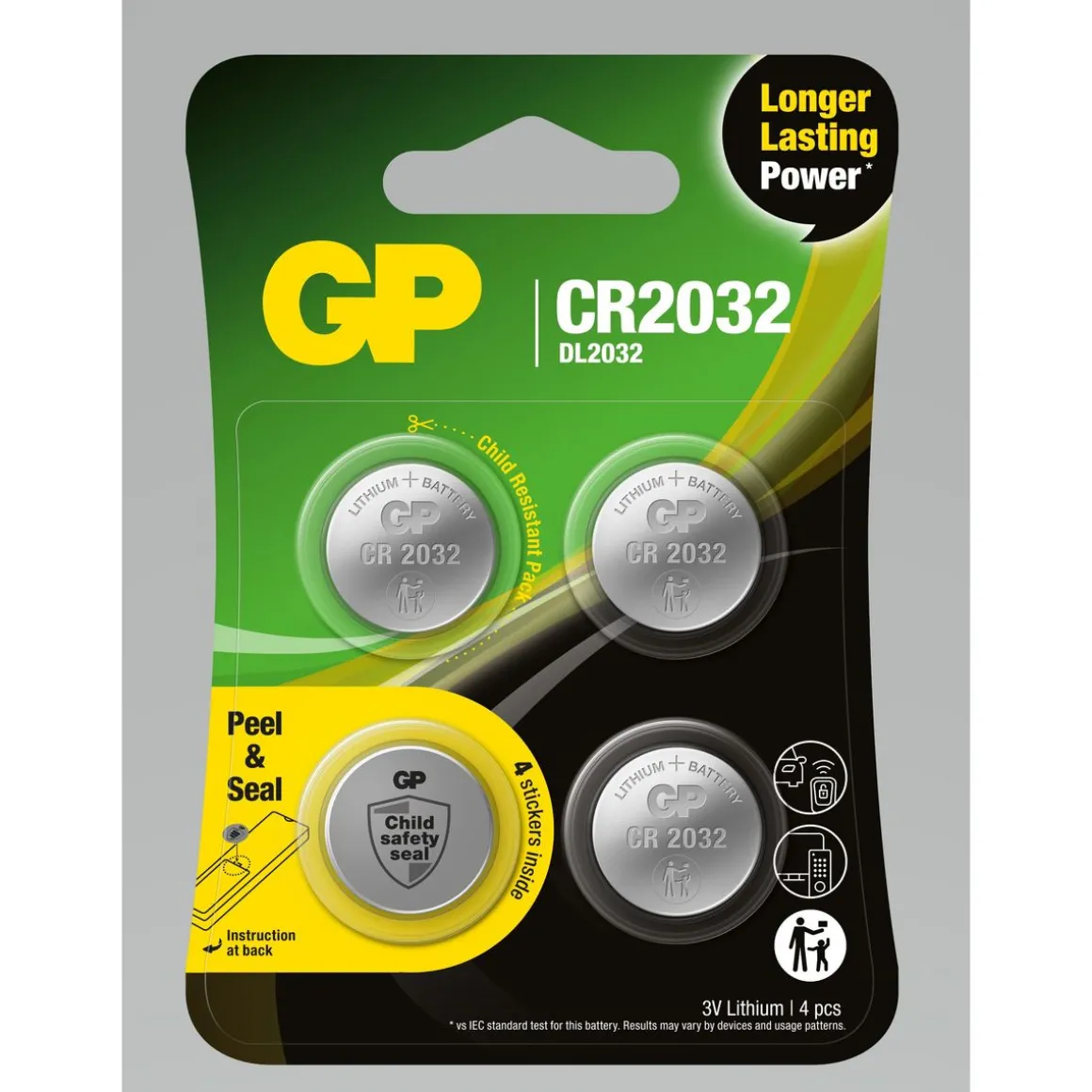 Piles CR2032X4 103381PIL BOUT LITH