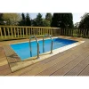 Piscine enterrée bois rectangulaire - 250x450x140cm - Liner Bleu - URBAN POOL