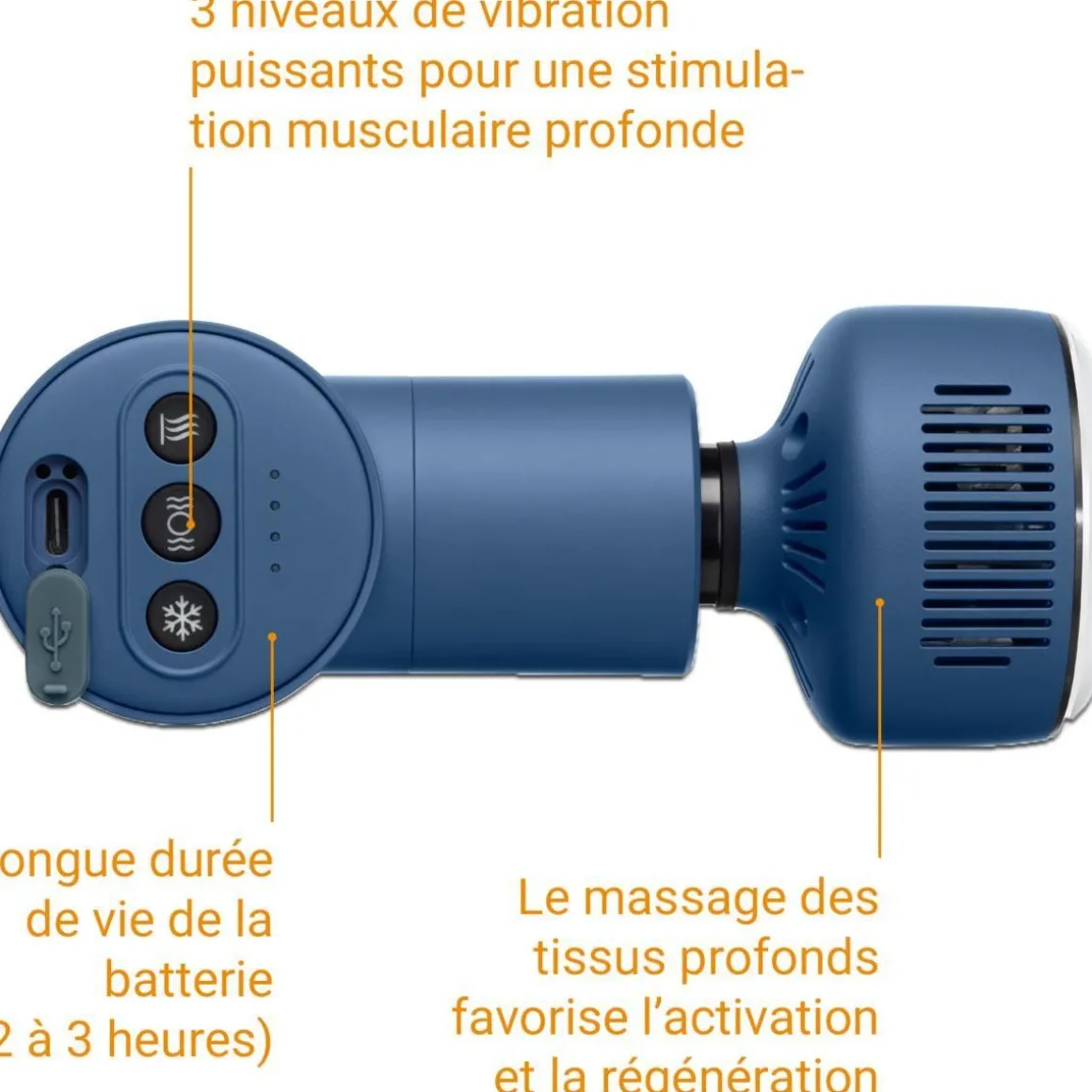 Pistolet de massage de massage MG 600 chaud et froid