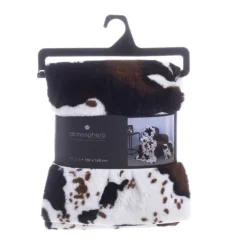 Plaid Déco Vache 130x160cm Naturel