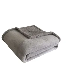 Plaid double face polaire/sherpa