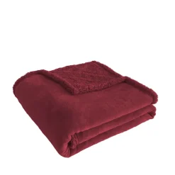 Plaid double face polaire/sherpa