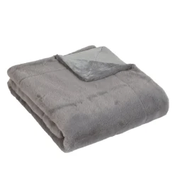 Plaid effet fausse fourrure