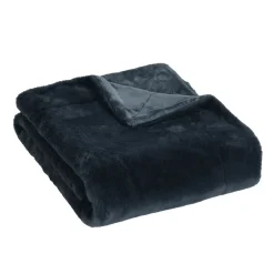 Plaid effet fausse fourrure