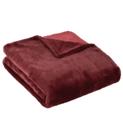 Plaid effet fausse fourrure