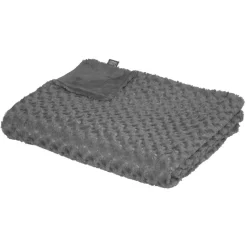 Plaid en imitiation fourrure à boucles en polyester