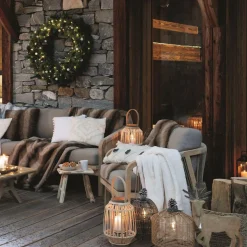 Plaid en imitiation fourrure à boucles en polyester