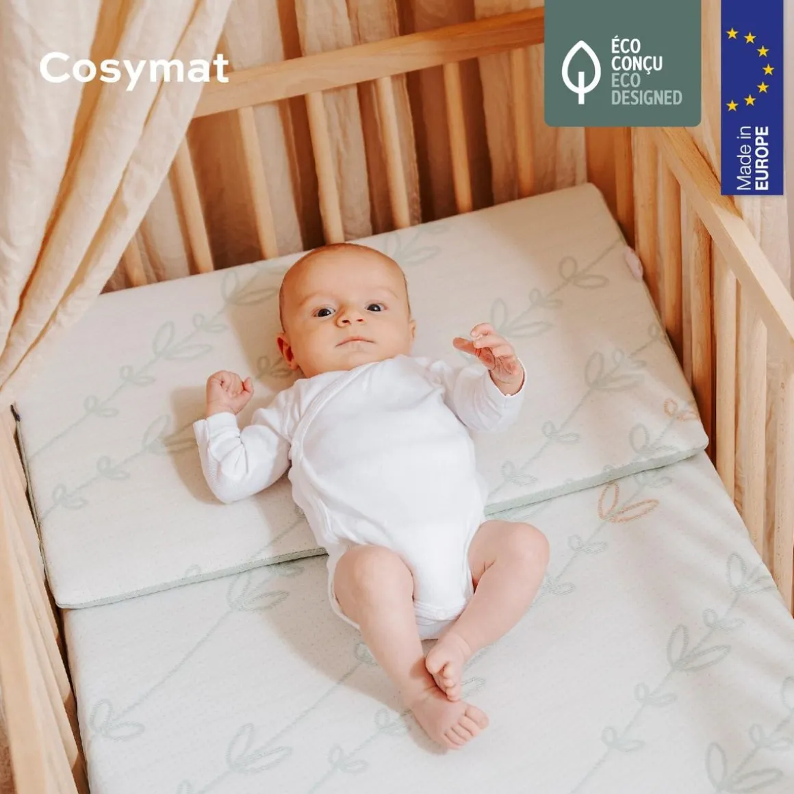 Plan Incliné Bébé Antibactérien Babymoov - Fabriqué au Portugal - 60x35 cm