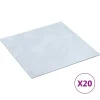 Planches plancher autoadhesives 20 pcs PVC 1,86 m^2 Marbre blanc