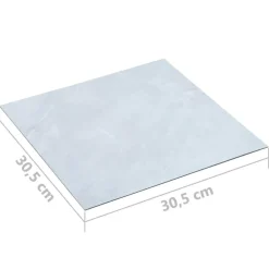 Planches plancher autoadhesives 20 pcs PVC 1,86 m^2 Marbre blanc