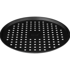 Plaque à Pizza Métal Perforé 33cm Gris Foncé