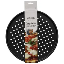 Plaque à Pizza Métal Perforé 33cm Gris Foncé